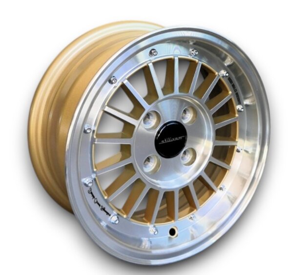 Working Class Hero Style Leichtmetallfelgen gold für Fiat X1/9 5,5x13 ET 7
