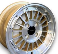 Working Class Hero Style Leichtmetallfelgen gold für Fiat Cinquecento 91 - 98 5,5x13 ET 7