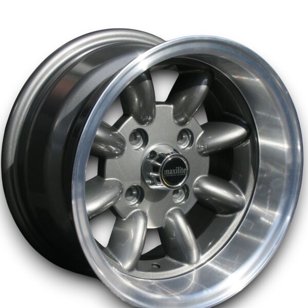 Minilite Style Leichtmetallfelgen Felgen anthrazit für Ford Cortina MK1 7x13 ET -7