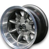 Minilite Style Leichtmetallfelgen Felgen anthrazit für Ford Cortina MK3 7x13 ET -7