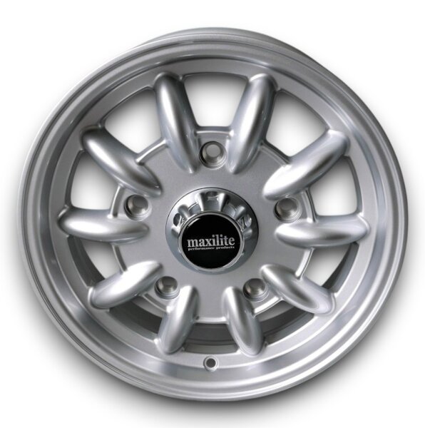 Minilite Style Leichtmetallfelgen Felgen für silber Ford Cortina MK5 8x13 ET -6