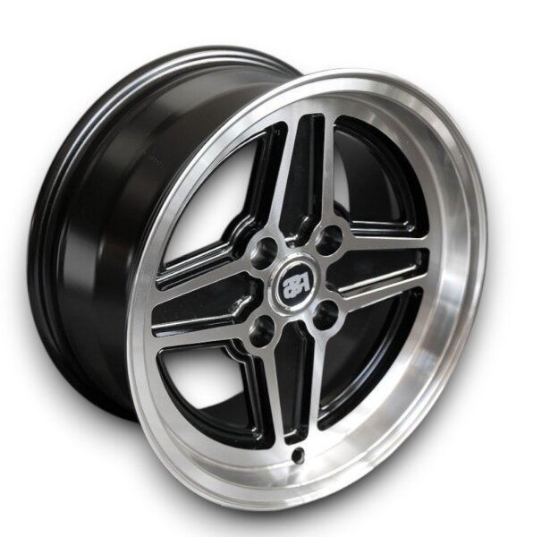 RS Style Leichtmetallfelgen Felgen Schwarz für Ford Capri MK2 7x13 ET 5