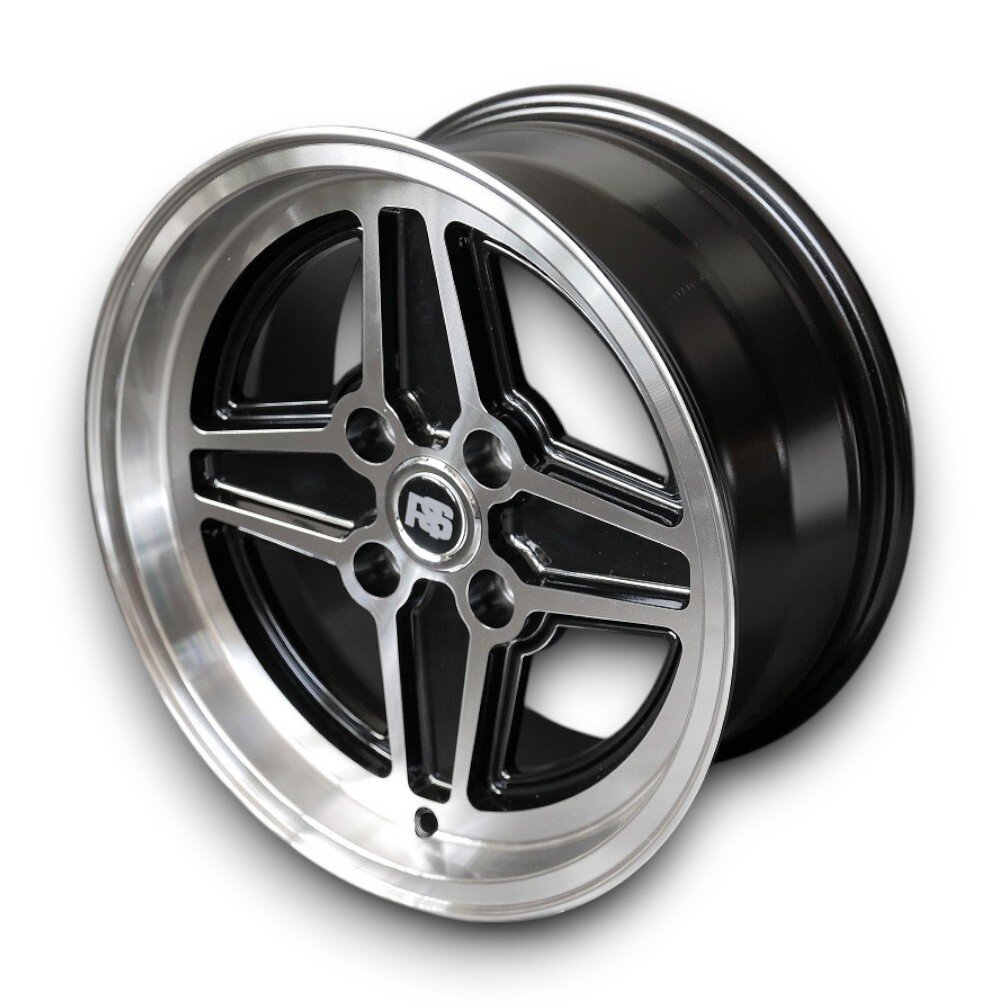 RS Style Leichtmetallfelgen Felgen Schwarz für Ford Capri MK1 7x15 ET ...