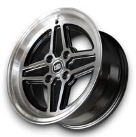RS Style Leichtmetallfelgen Felgen für Schwarz Ford Cortina MK5 7x15 ET 5