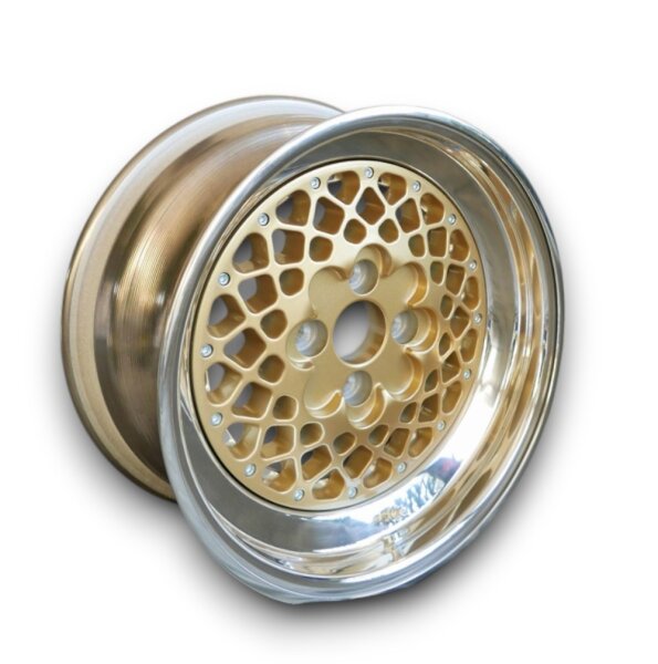 E30 Style Leichtmetallfelge Felgen Gold für Ford Cortina MK3 7x15 ET 10