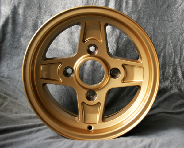 Campagnolo Leichtmetallfelgen Gold für Lancia Fulvia Serie 2 & 3 7x13 ET 10