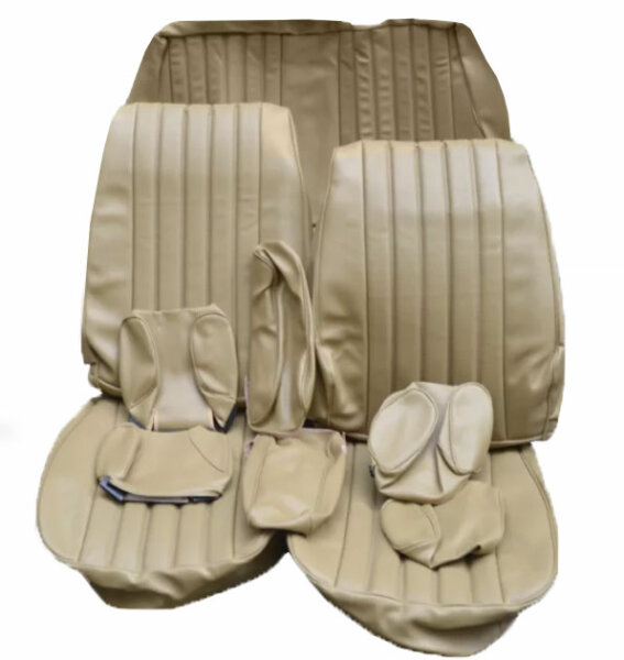 Sitzbezüge Bezüge für Mercedes W123 T-Modell 3. Serie beige-creme  durchgehende Rückbank