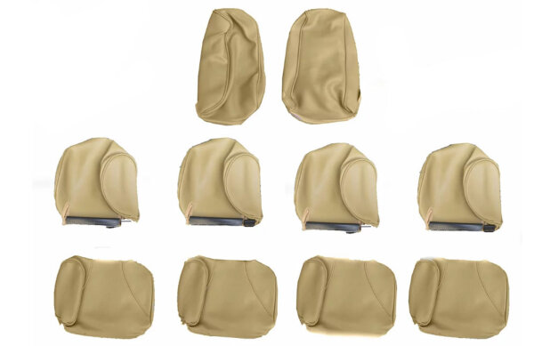 Sitzbezüge Bezüge für Mercedes W123 T-Modell 3. Serie beige-creme  durchgehende Rückbank