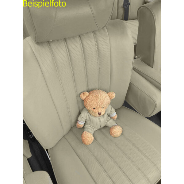 Sitzbezüge Bezüge für Mercedes W123 T-Modell 3. Serie beige-creme  durchgehende Rückbank