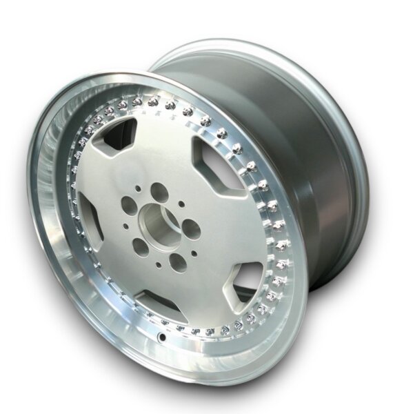 Aero 3 Style Felgen Glanz Silber für Mercedes SL R107 / SLC 86 - 89 10x17 ET 19