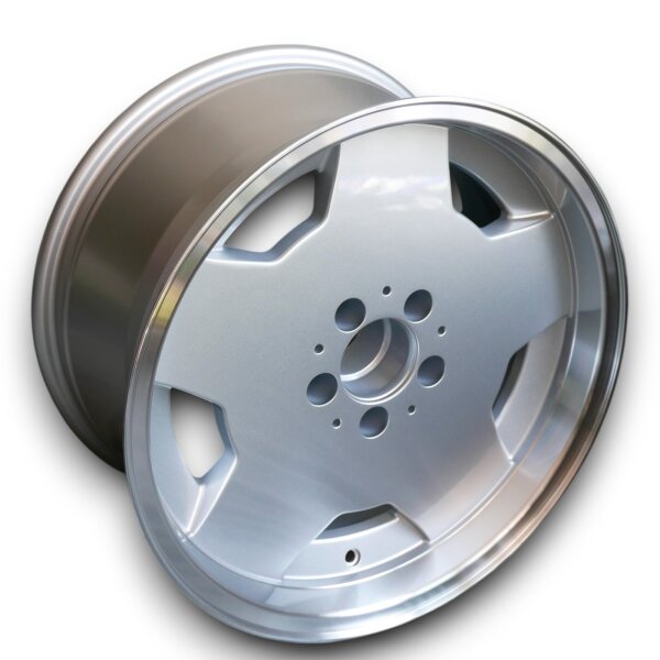Aero Style Felgen Glanz Silber für Mercedes SL R107 / SLC 86 - 89 9x17 ET 12
