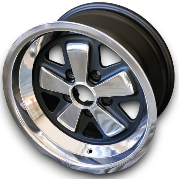 5 Speichen Style Felgen schwarz Flat Six für Porsche 944 81 - 86 6x15 ET 36