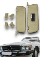 Sonnenblenden Sunvisor Paar mit Stangen + Clips für Mercedes SL 107