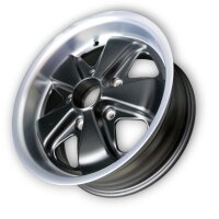 5 Speichen Style deep six Felgen schwarz für Porsche 911 69 - 71 6x15 ET 36