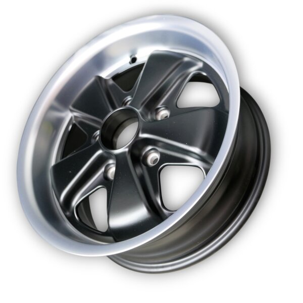 5 Speichen Style deep six Felgen schwarz für Porsche 911 74 - 77 6x15 ET 36