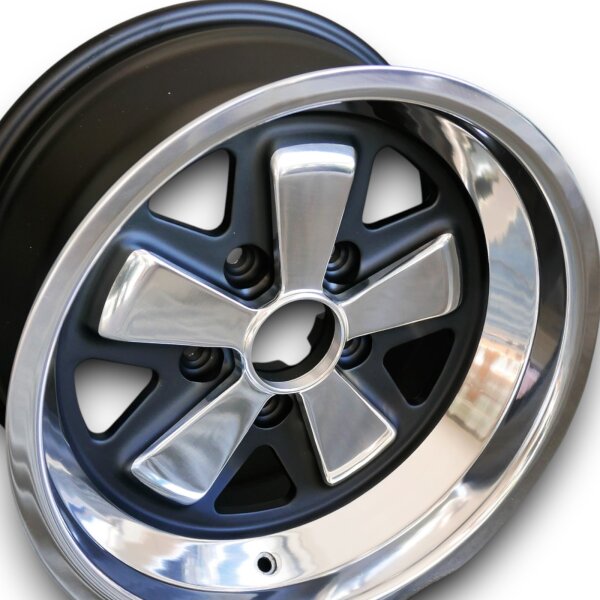5 Speichen Style Leichtmetallfelgen schwarz für Porsche 911 74 - 77 7x16 ET 23,3