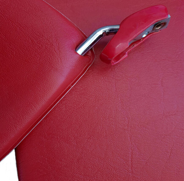 Sonnenblenden Sunvisor Paar mit Stangen + Clips für Mercedes SL 107 rot Rechtslenker