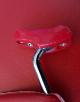 Sonnenblenden Sunvisor Paar mit Stangen + Clips für Mercedes SL 107 rot Rechtslenker