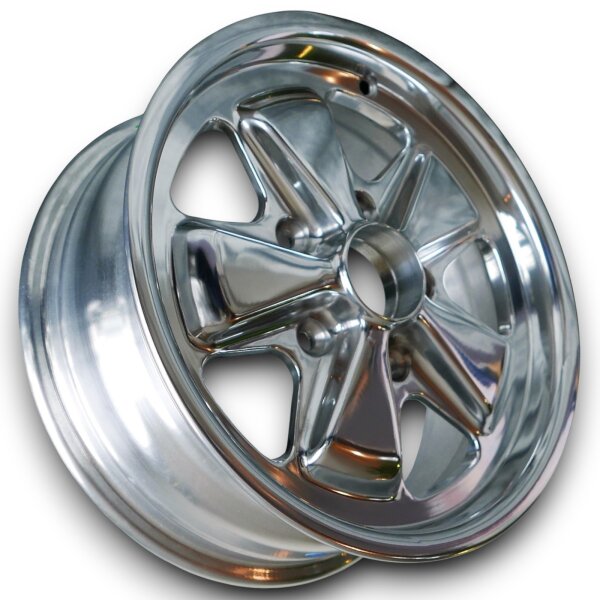 5 Speichen Style flat six Felgen poliert für Porsche 914/6 6x15 ET 36