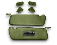 Sonnenblenden Sunvisor Paar mit Stangen + Clips für Mercedes SL 107 grün Rechtslenker