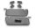Sonnenblenden Sunvisor Paar mit Stangen + Clips für Mercedes SL 107 grau Rechtslenker