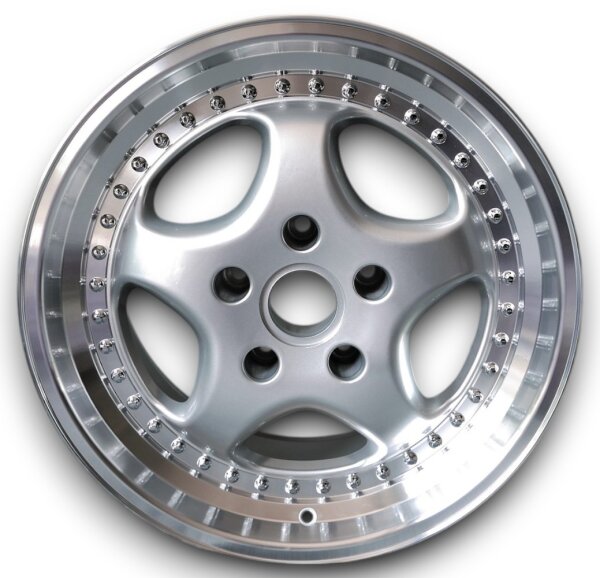 Multi Piece Style Leichtmetallfelgen silber für Porsche 993 10x18 ET 61