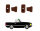 Sonnenblenden Clips Befestigungsclips für Mercedes Benz SL 107 4 Stück tobacco