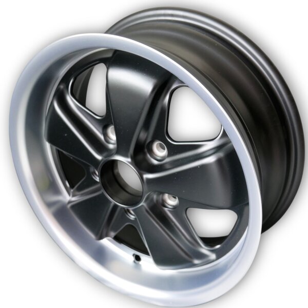 5 Speichen Style Felgen Deep Six schwarz für Porsche 944 81-86 6x15 ET 36