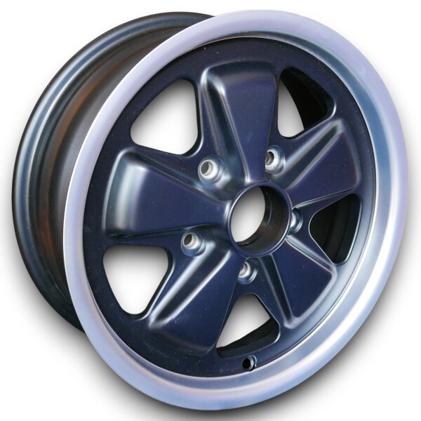 5 Speichen Style Felgen schwarz Flat Six für Porsche 911 Carrera 6x15 ET 36