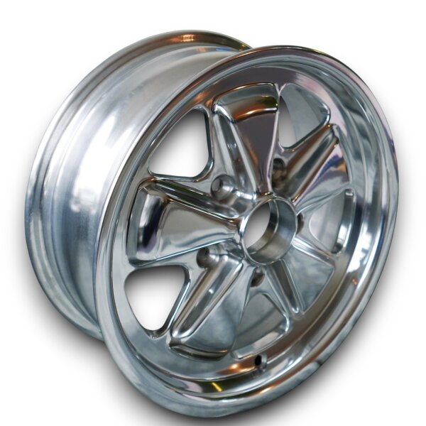 5 Speichen Style Felgen Flat Six poliert für Porsche 911 Carrera 6x15 ET 36