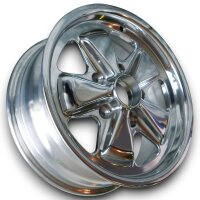 5 Speichen Style Felgen Flat Six poliert für Porsche 911 Carrera 6x15 ET 36