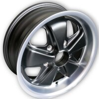 5 Speichen Style Felgen Deep Six schwarz für Porsche...
