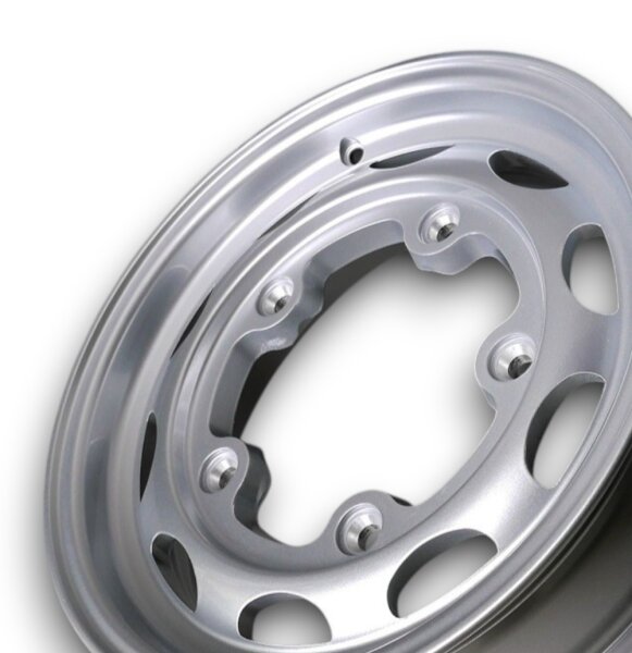 Stahlrad Style Aluminiumfelgen silber für VW Karmann Ghia Typ 14 bis 67 5x15 ET 24