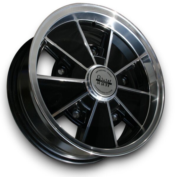 BRM Style Leichtmetallfelgen schwarz für VW Typ 3 61-69 5,5x15 ET 10