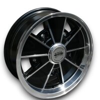 BRM Style Leichtmetallfelge schwarz für VW Käfer bis 1967 5,5x15 ET 10