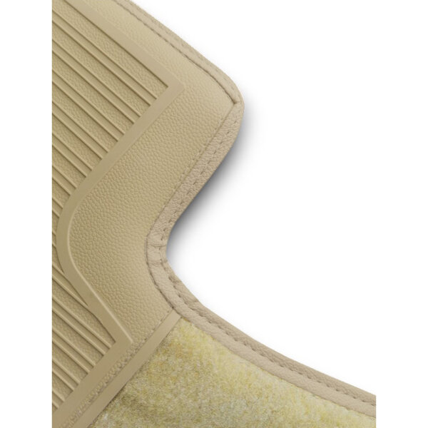 Teppichsatz Gummi Absatz für Mercedes SL R107 Rechtslenker RHD beige (Velours)