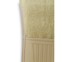 Teppichsatz Gummi Absatz für Mercedes SL R107 Rechtslenker RHD beige (Velours)