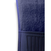 Teppichsatz Gummi Absatz für Mercedes SL R107 Rechtslenker RHD blau (Velours)