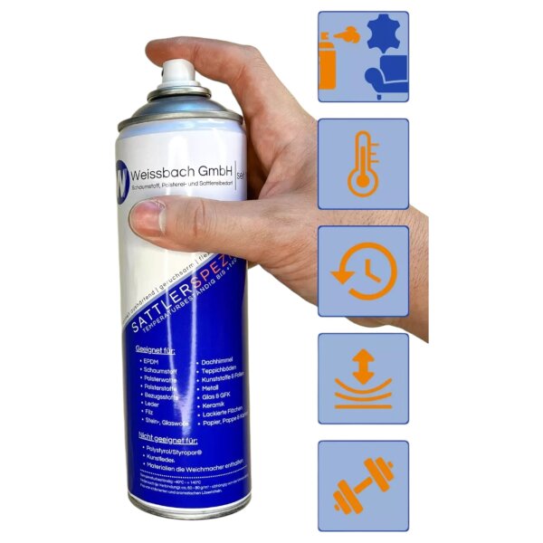 Sprühkleber Sattlerkleber extra Stark Hitzebeständig 140°C 500 ml