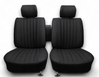 Set Sitzbezüge bis Bj. 84 + Rückbank klappbar + Teppichsatz für Mercedes SL 107 Schwarz