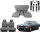 Set Sitzbezüge bis Bj. 84 + Rückbank klappbar + Gurte für Mercedes SL 107 Grau