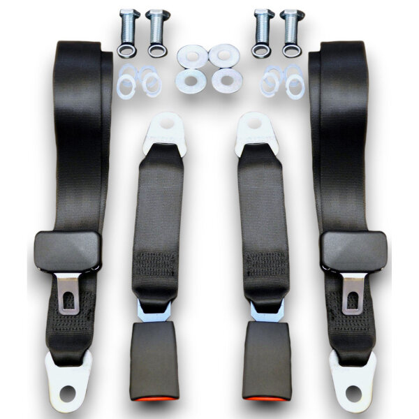Set Sitzbezüge bis Bj. 84 + Rückbank klappbar + Teppichsatz + Gurte für Mercedes SL 107 Grau