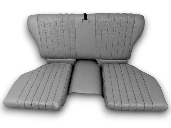 Set Sitzbezüge ab Bj. 85 + Rückbank klappbar + Teppichsatz + Gurte für Mercedes SL 107 Grau