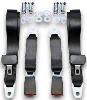 Set Sitzbezüge bis Bj. 84 + Rückbank starr + Gurte für Mercedes SL 107 Grau