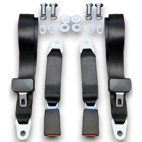 Set Sitzbezüge bis Bj. 84 + Rückbank starr + Teppichsatz + Gurte für Mercedes SL 107 Grau