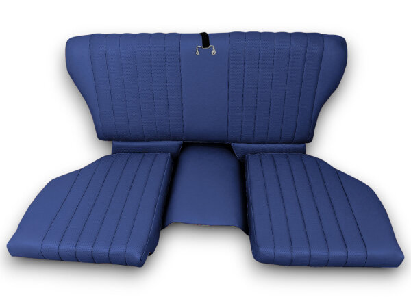 Set Sitzbezüge ab Bj. 85 + Rückbank klappbar + Gurte für Mercedes SL 107 Blau