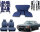 Set Sitzbezüge bis Bj. 84 + Rückbank klappbar + Teppichsatz + Gurte für Mercedes SL 107 Blau