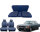 Set Sitzbezüge bis Bj. 84 + Rückbank starr für Mercedes SL 107 Blau