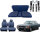 Set Sitzbezüge bis Bj. 84 + Rückbank starr + Gurte für Mercedes SL 107 Blau