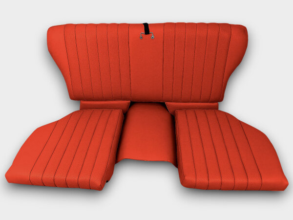 Set Sitzbezüge ab Bj. 85 + Rückbank klappbar + Gurte für Mercedes SL 107 Rot